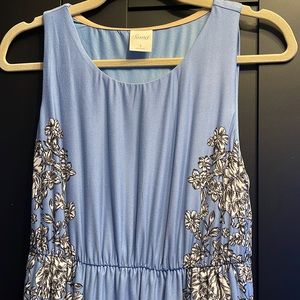 Soma sleeveless dress. Blue with white flowers. Worn once.